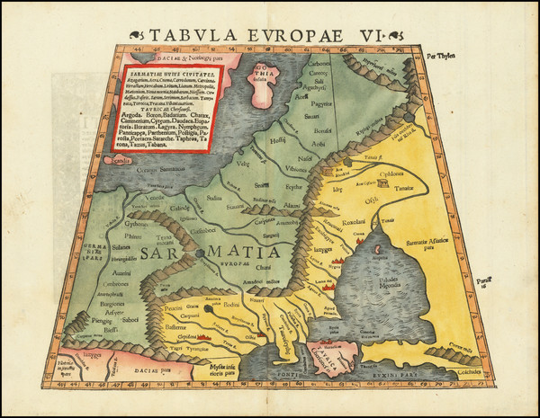 50-Russia, Ukraine, Baltic Countries and Scandinavia Map By Sebastian Munster