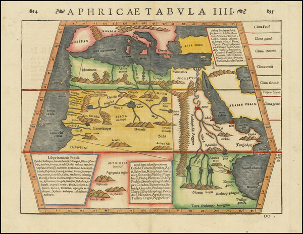 61-North Africa Map By Sebastian Munster