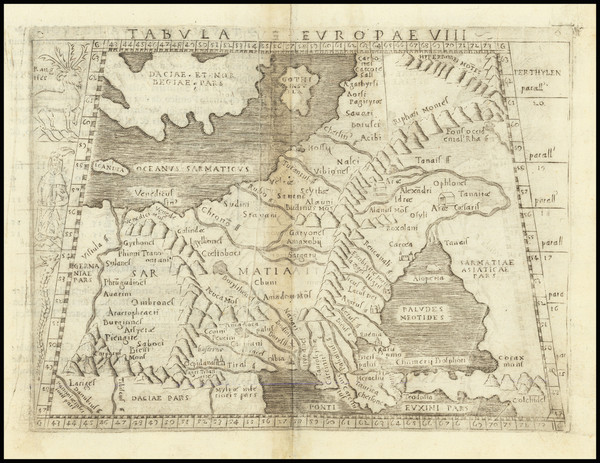 57-Russia, Ukraine, Baltic Countries and Scandinavia Map By Giacomo Gastaldi