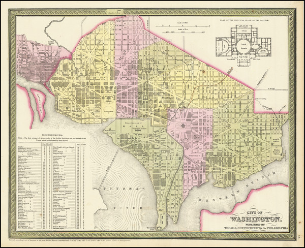 39-Washington, D.C. Map By Thomas, Cowperthwait & Co.