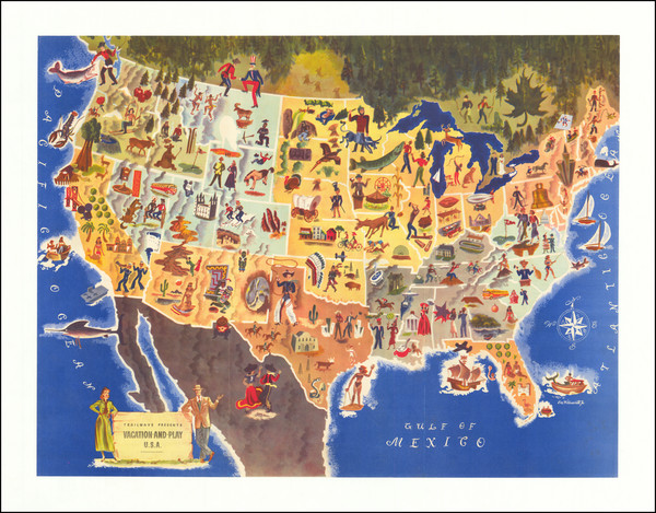 63-United States and Pictorial Maps Map By Ken Willworth Jr.