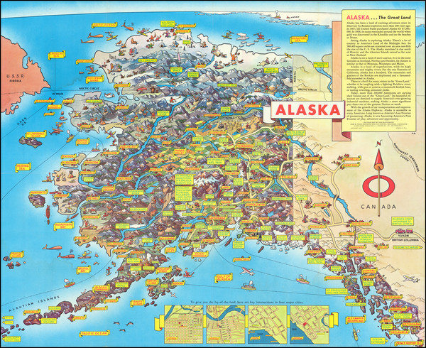 9-Alaska and Pictorial Maps Map By Don Bloodgood