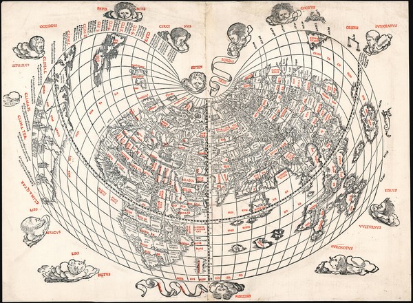 100-World Map By Bernardus Sylvanus