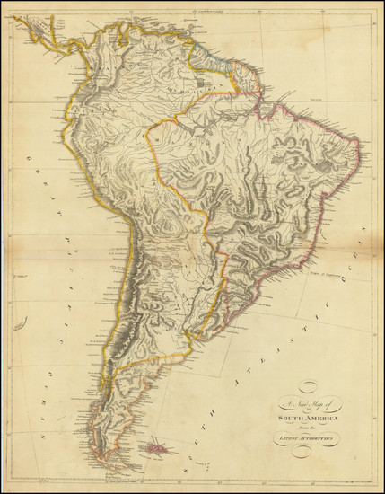 77-South America Map By Mathew Carey