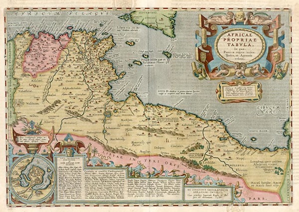 14-Europe, Mediterranean, Africa, North Africa and Balearic Islands Map By Abraham Ortelius