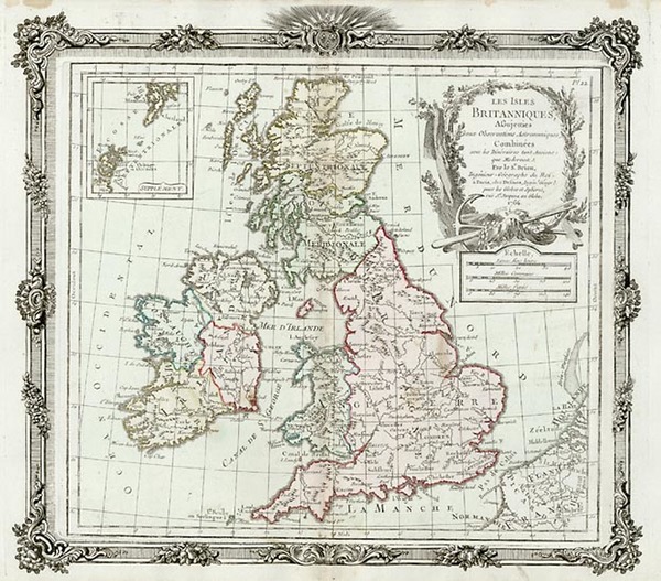 85-Europe and British Isles Map By Louis Brion de la Tour