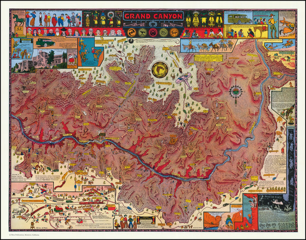 28-Southwest, Arizona, Nevada and Pictorial Maps Map By Jo Mora