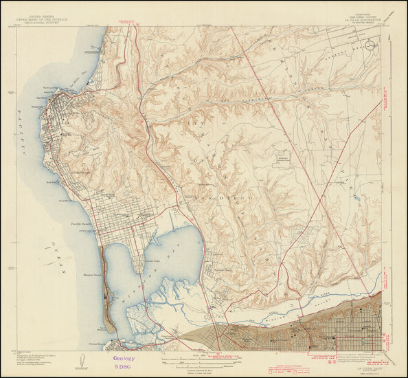 8-San Diego Map By U.S. Geological Survey