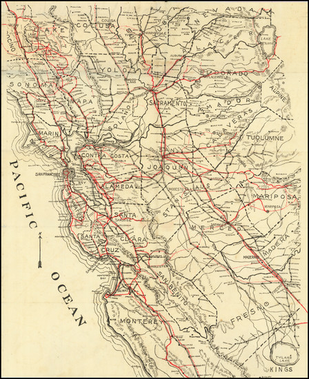 85-California and Rare Books Map By Hancock Bros.