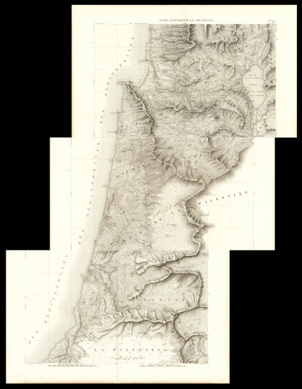 3-Holy Land Map By Pierre Jacotin