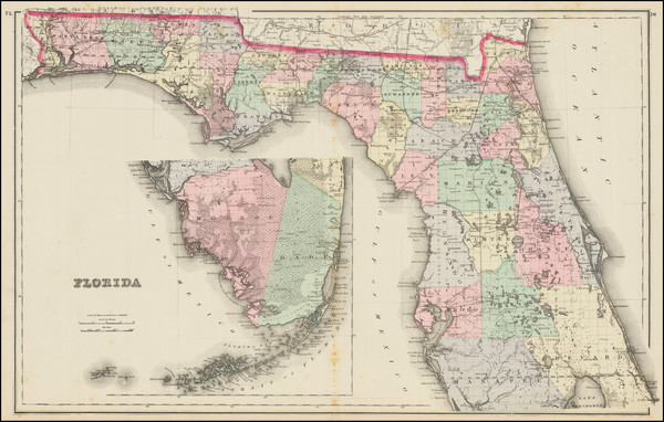 21-Florida Map By O.W. Gray
