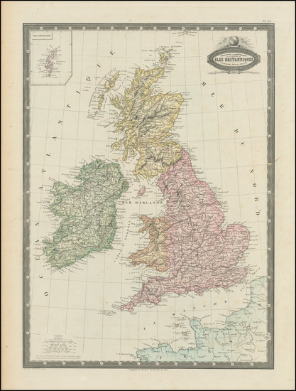 67-British Isles Map By F.A. Garnier