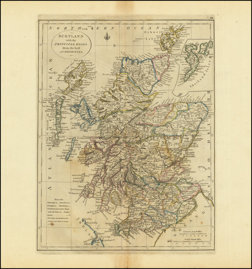 18-Scotland Map By Mathew Carey