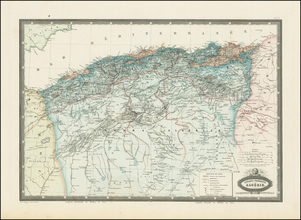 30-North Africa Map By F.A. Garnier