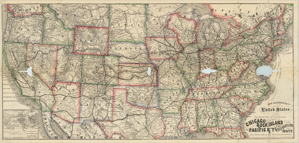 80-United States Map By Cameron, Amberg & Co.