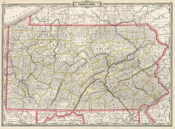 24-Mid-Atlantic Map By George F. Cram