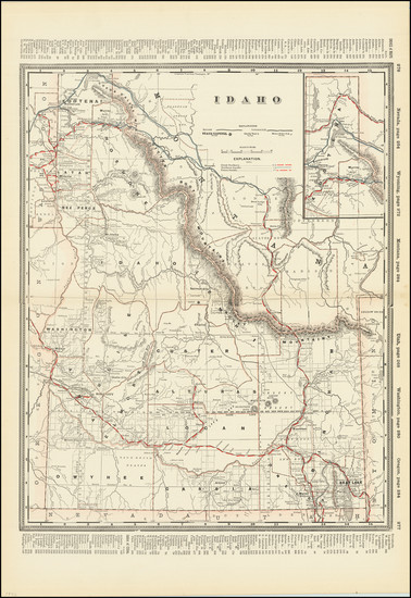 19-Idaho Map By George F. Cram
