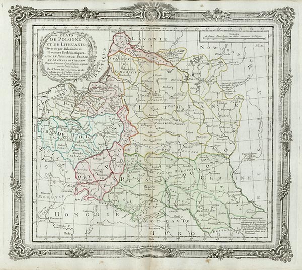 87-Europe, Poland, Russia, Baltic Countries and Germany Map By Louis Brion de la Tour