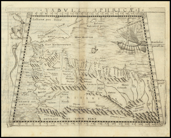 75-North Africa Map By Giacomo Gastaldi