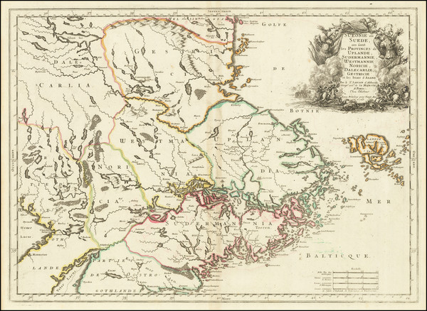 25-Sweden Map By Nicolas Sanson