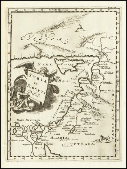 22-Cyprus and Holy Land Map By Samuel Bochart