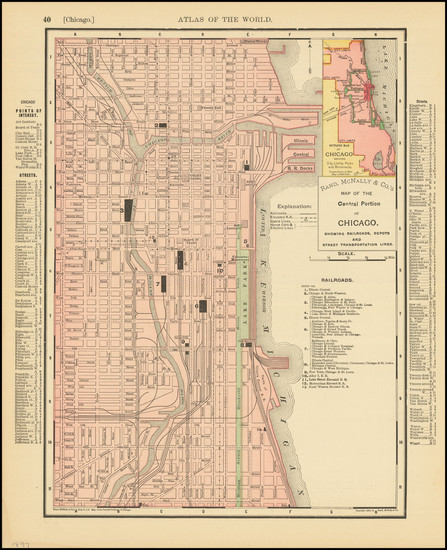 1-Illinois Map By Rand McNally & Company