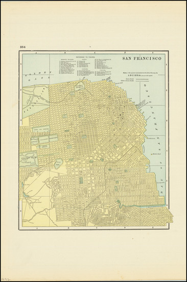 3-San Francisco & Bay Area Map By George F. Cram