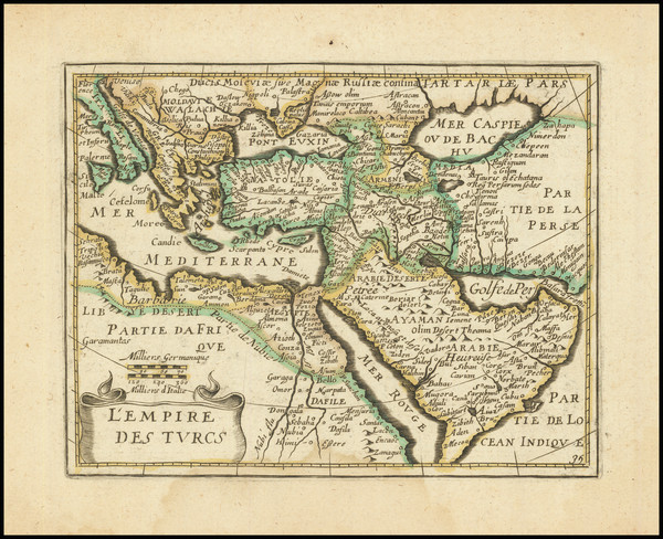 56-Turkey, Middle East and Turkey & Asia Minor Map By Antoine De Fer