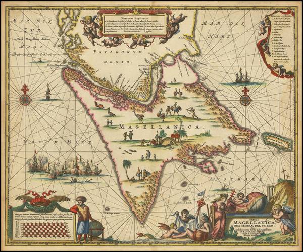 43-Argentina and Chile Map By John Ogilby