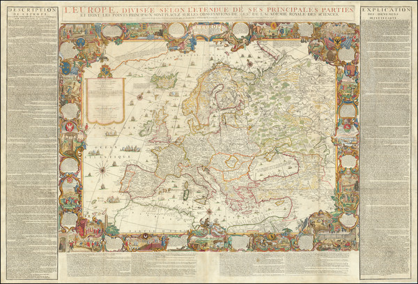37-Europe Map By Nicolas de Fer / Guillaume Danet