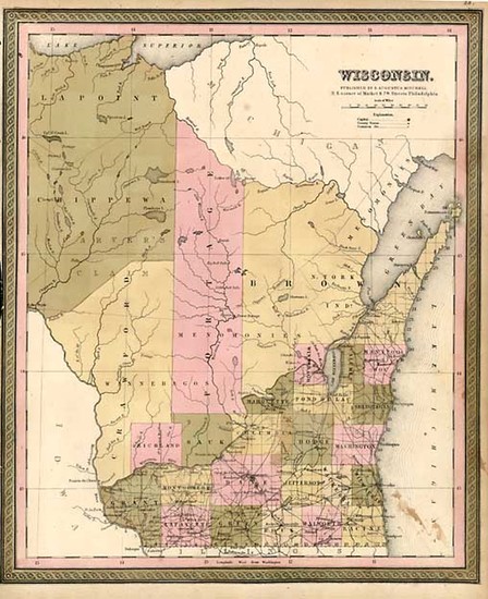 17-Midwest Map By Samuel Augustus Mitchell