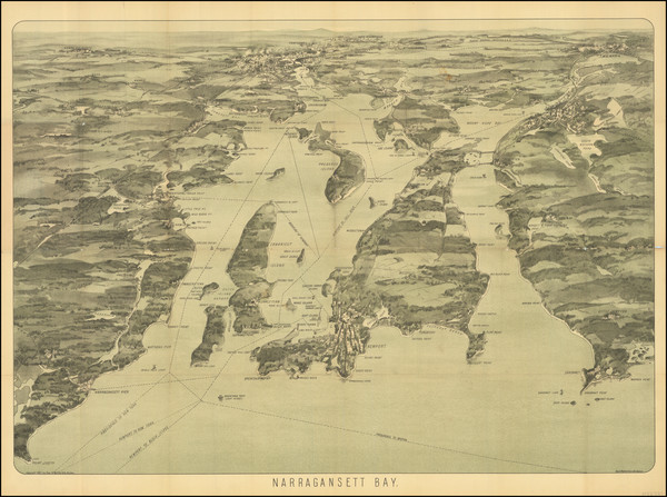 16-Rhode Island Map By George H. Walker & Co.