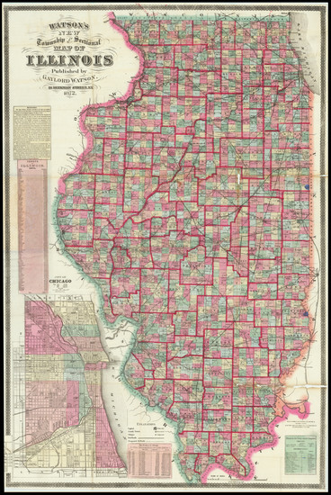 30-Illinois and Chicago Map By Gaylord Watson