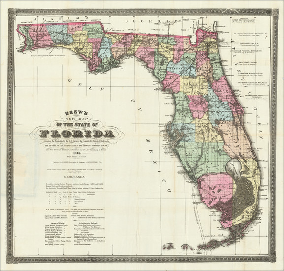 96-Florida Map By Columbus Drew