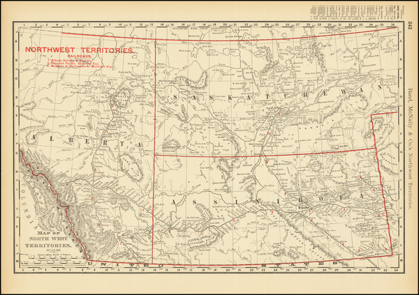 96-Western Canada Map By Rand McNally & Company