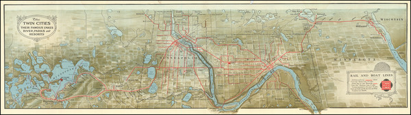 71-Minnesota Map By Matthews-Northrup & Co. / Twin City Lines