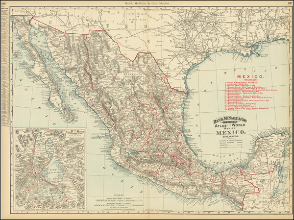 20-Mexico Map By Rand McNally & Company