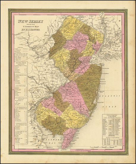 45-New Jersey Map By Henry Schenk Tanner