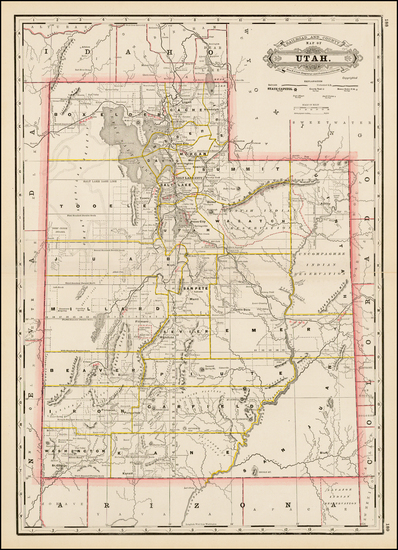 64-Southwest Map By George F. Cram