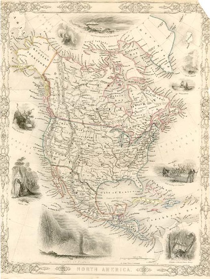 81-North America Map By George Virtue