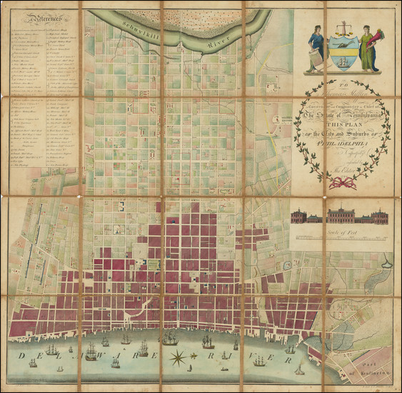 51-Philadelphia Map By Antoine Pierre Folie