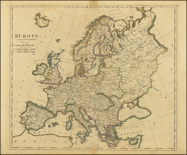 27-Europe Map By Mathew Carey