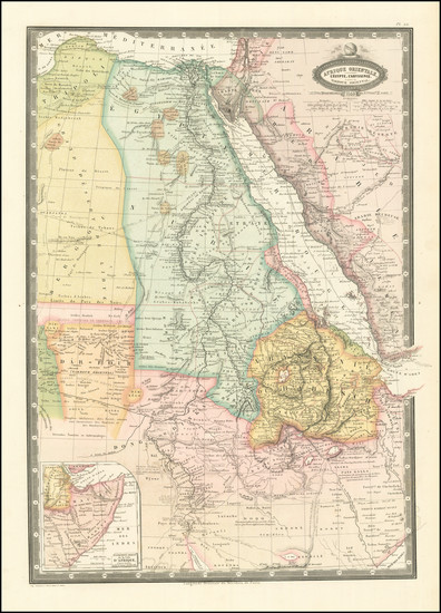 28-Egypt Map By F.A. Garnier