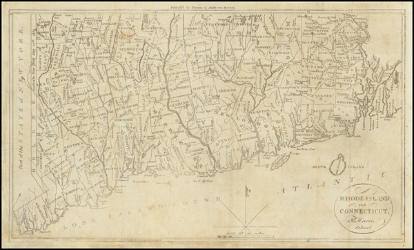 54-Connecticut and Rhode Island Map By Jedidiah Morse