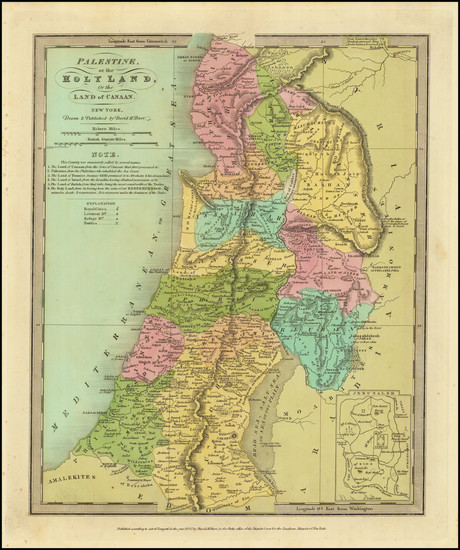 1-Holy Land Map By David Hugh Burr