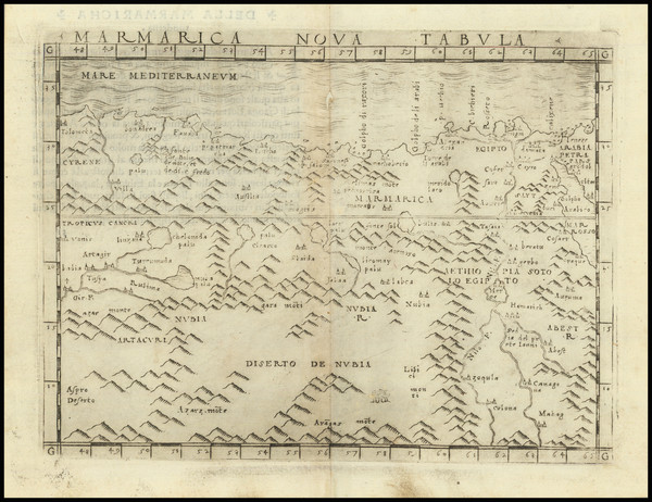 93-North Africa Map By Giacomo Gastaldi