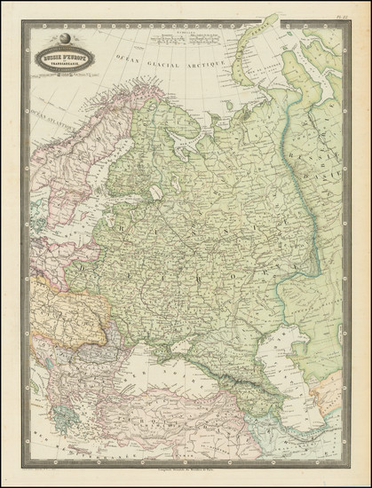 92-Russia and Russia in Asia Map By F.A. Garnier