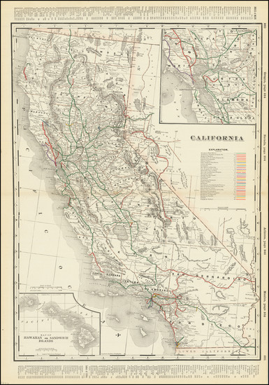 8-California Map By George F. Cram