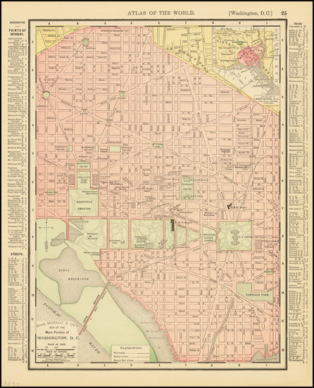 21-Washington, D.C. Map By Rand McNally & Company