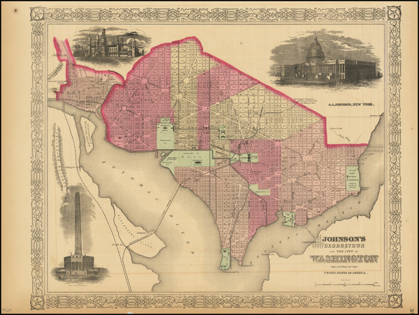 77-Washington, D.C. Map By Alvin Jewett Johnson